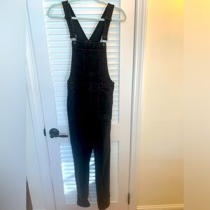 Madewell Skinny Overalls in Lunar Wash (Black)